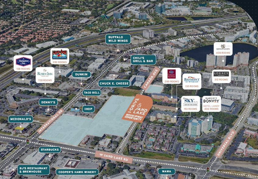 I-Drive & Sand Lake Redevelopment portfolio of 6 properties for sale on LoopNet.com - Aerial - Image 2 of 2