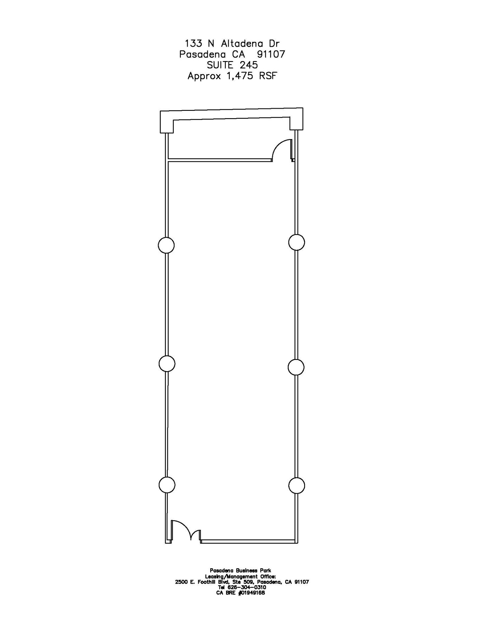 133 N Altadena Dr, Pasadena, CA for lease Floor Plan- Image 1 of 1