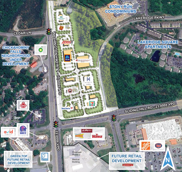 Washington Hwy at Sliding Hill Road, Glen Allen, VA for lease - Site Plan - Image 2 of 3