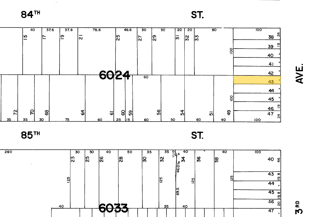 8414 Third Ave, Brooklyn, NY for sale Plat Map- Image 1 of 3