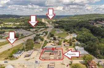 110 E Pennsylvania Ave, New Stanton, PA - AERIAL map view