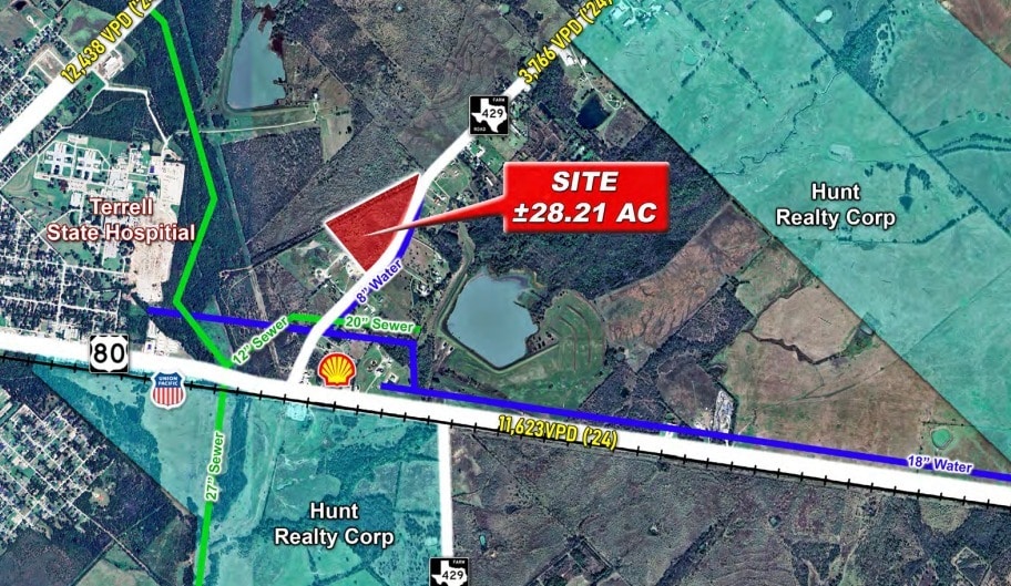 +/- 28 Acres, FM-429, Terrell, TX for sale - Building Photo - Image 1 of 1