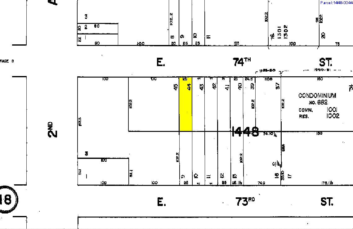 322 E 74th St, New York, NY for sale Plat Map- Image 1 of 11