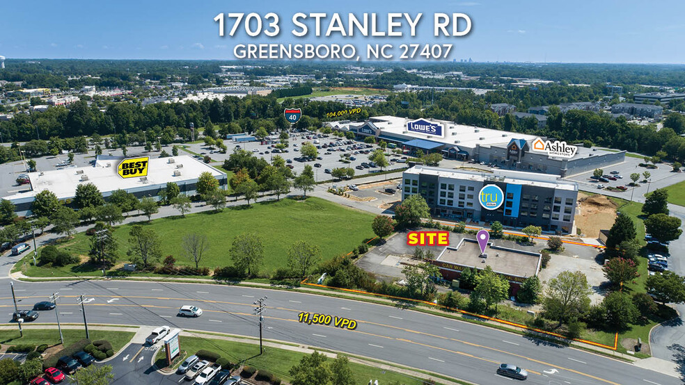 1703 Stanley Rd, Greensboro, NC for sale - Aerial - Image 1 of 1