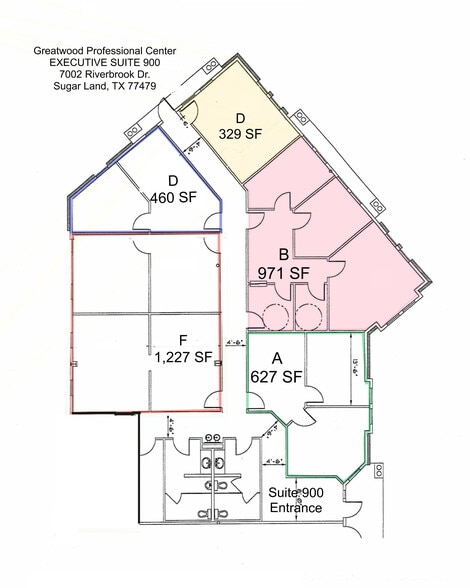 7002 Riverbrook Dr, Sugar Land, TX for lease - Floor Plan - Image 2 of 18
