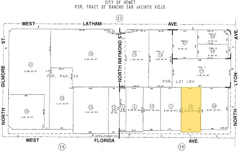 1760 W Florida Ave, Hemet, CA for lease - Plat Map - Image 2 of 4