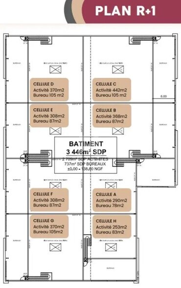 Flex in Angerville for lease - Floor Plan - Image 3 of 3