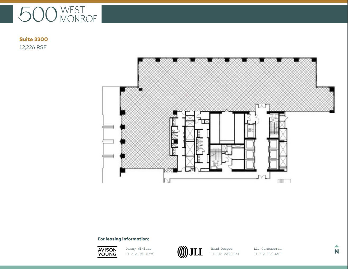 500 West Monroe St, Chicago, IL for lease Floor Plan- Image 1 of 1