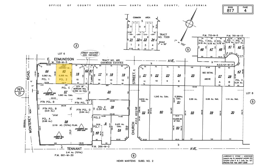 16120 Monterey Rd, Morgan Hill, CA for sale - Plat Map - Image 3 of 4