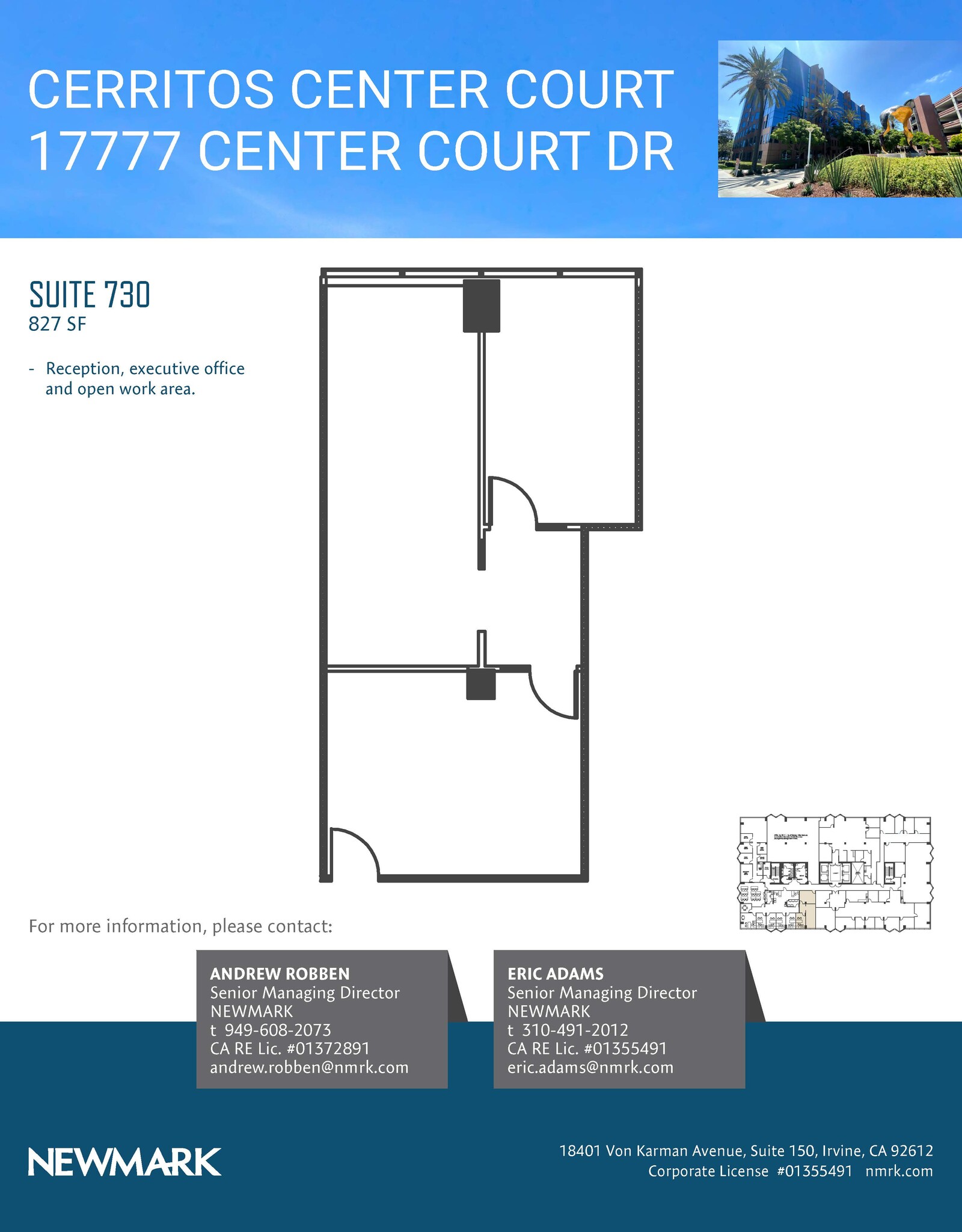 17777 Center Court Dr, Cerritos, CA for lease Floor Plan- Image 1 of 1