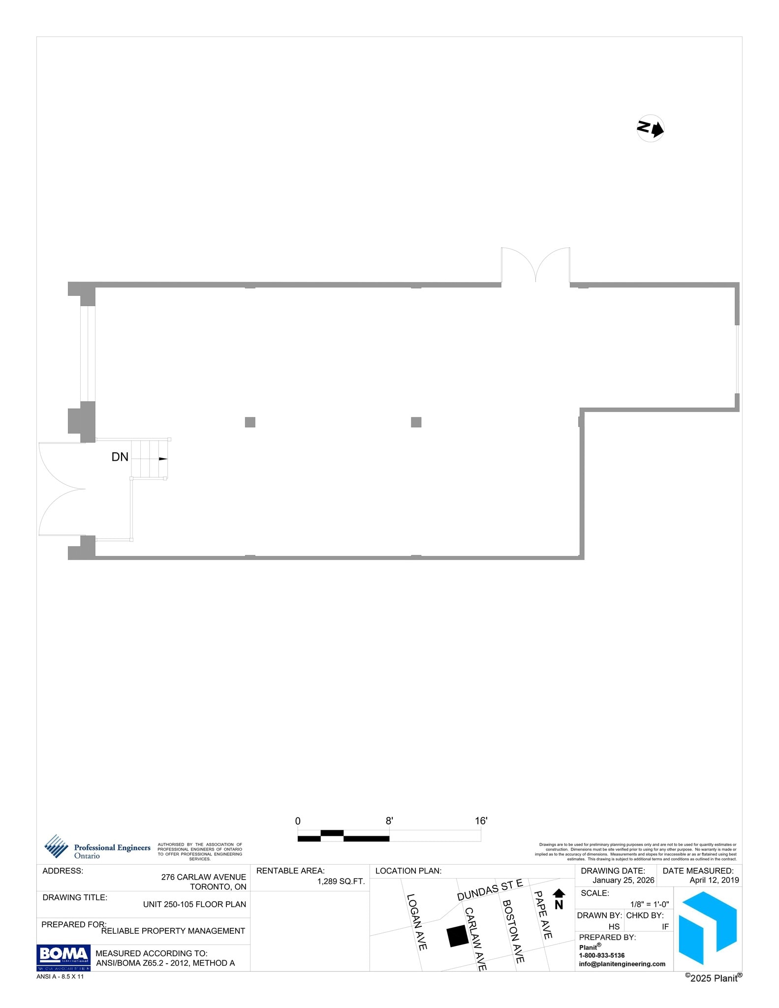 276 Carlaw Av, Toronto, ON for lease Site Plan- Image 1 of 3
