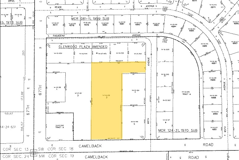 6614-6628 W Camelback Rd, Glendale, AZ for lease - Plat Map - Image 2 of 6