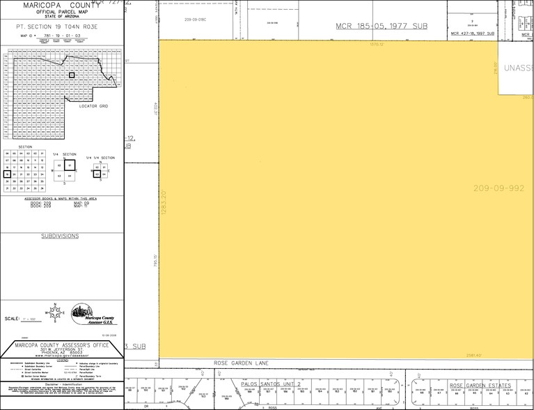 7th Ave, Phoenix, AZ for sale - Plat Map - Image 1 of 1