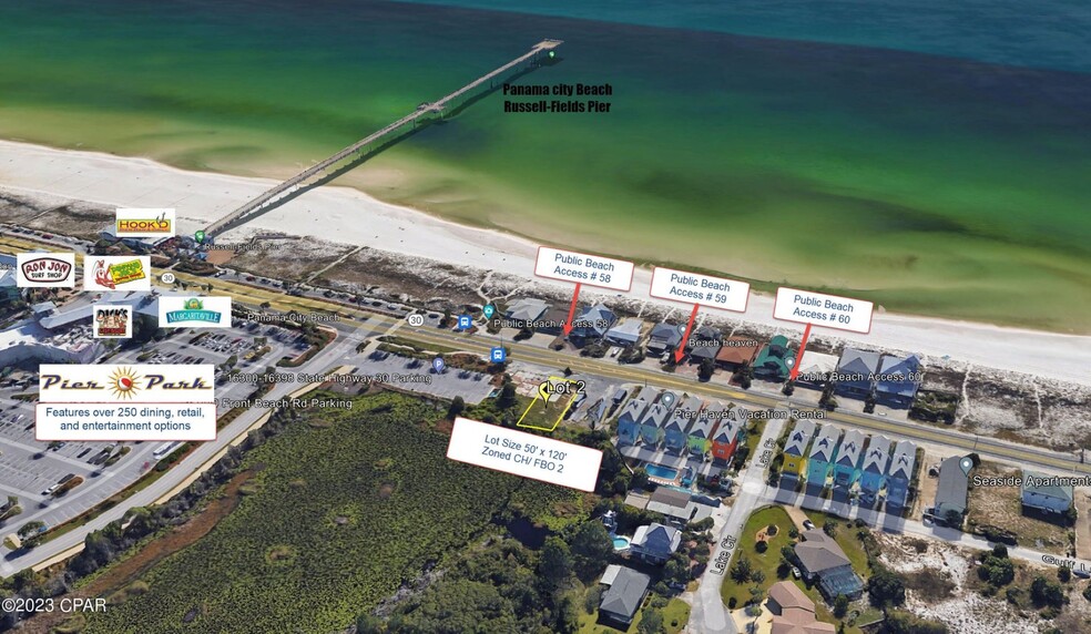 TBD Front Beach Road LOT 2, Panama City Beach, FL for sale - Aerial - Image 1 of 8