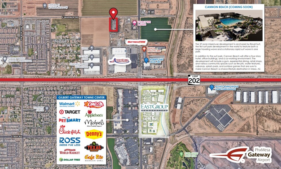 4615-4635 E Warner Rd, Gilbert, AZ for lease - Aerial - Image 3 of 4