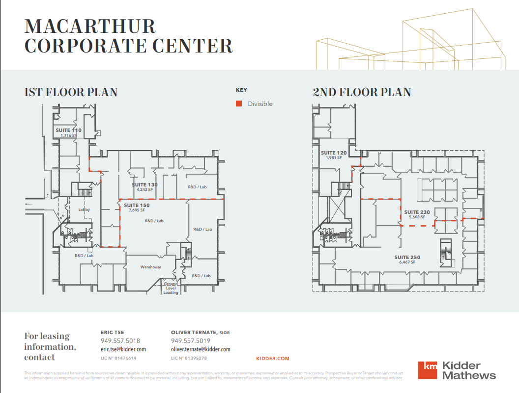 17661-17671 Cowan, Irvine, CA for lease Floor Plan- Image 1 of 1