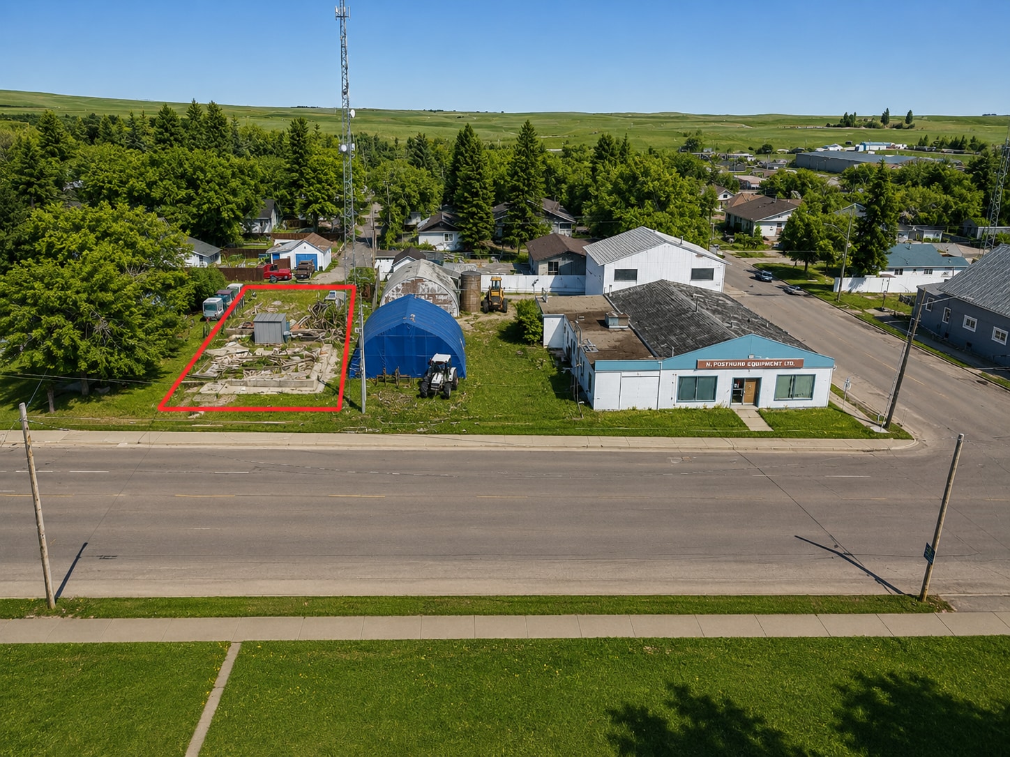 315 Main St, Rockyford, AB for sale Aerial- Image 1 of 2