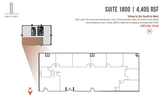 530 B St, San Diego, CA for lease Floor Plan- Image 1 of 11