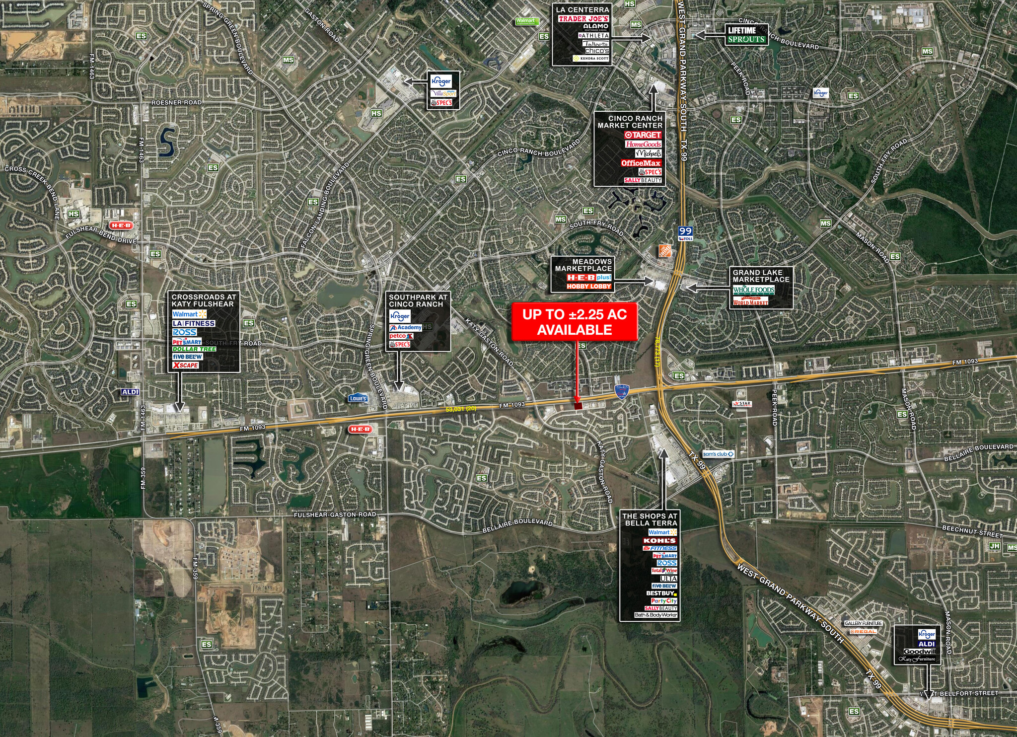 WestPark Tollway & Katy Gaston, Richmond, TX for sale Aerial- Image 1 of 1