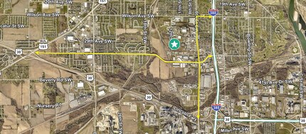 1145 29th Ave SW, Cedar Rapids, IA - AERIAL  map view