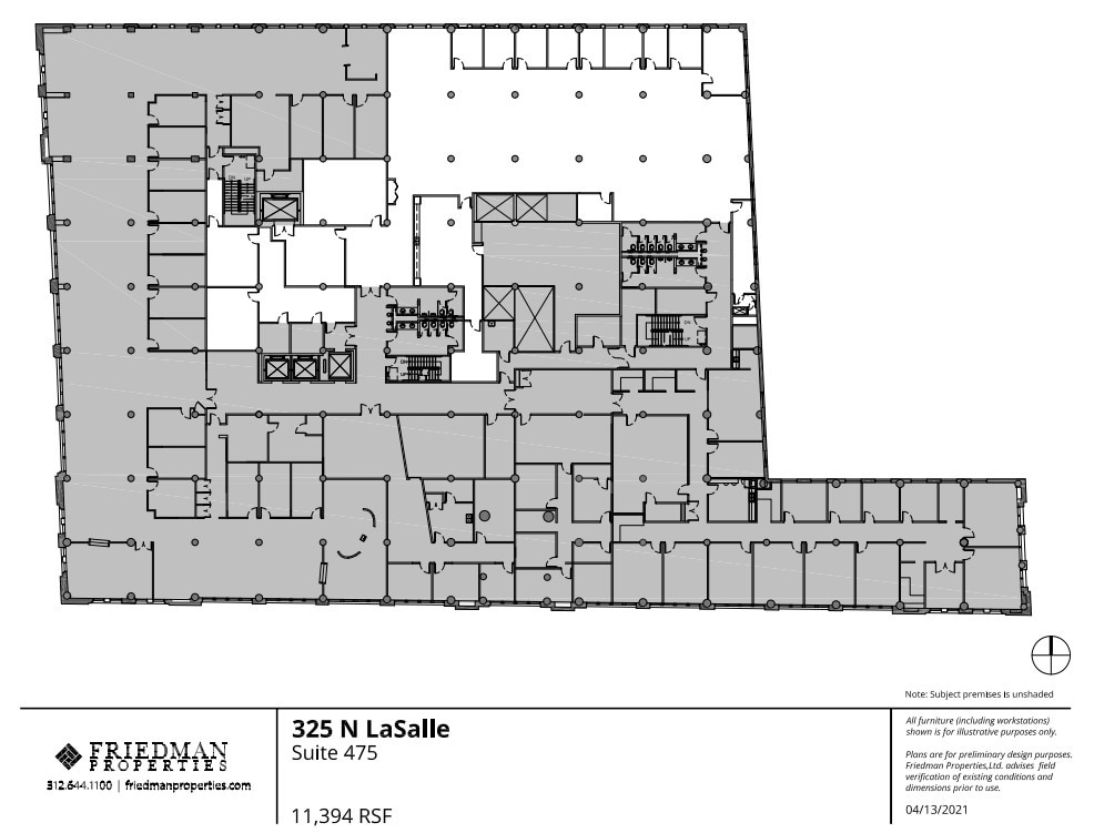 325 N LaSalle St, Chicago, IL for lease Floor Plan- Image 1 of 2