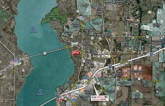 105 W Washington St, Rockwall, TX - AERIAL  map view