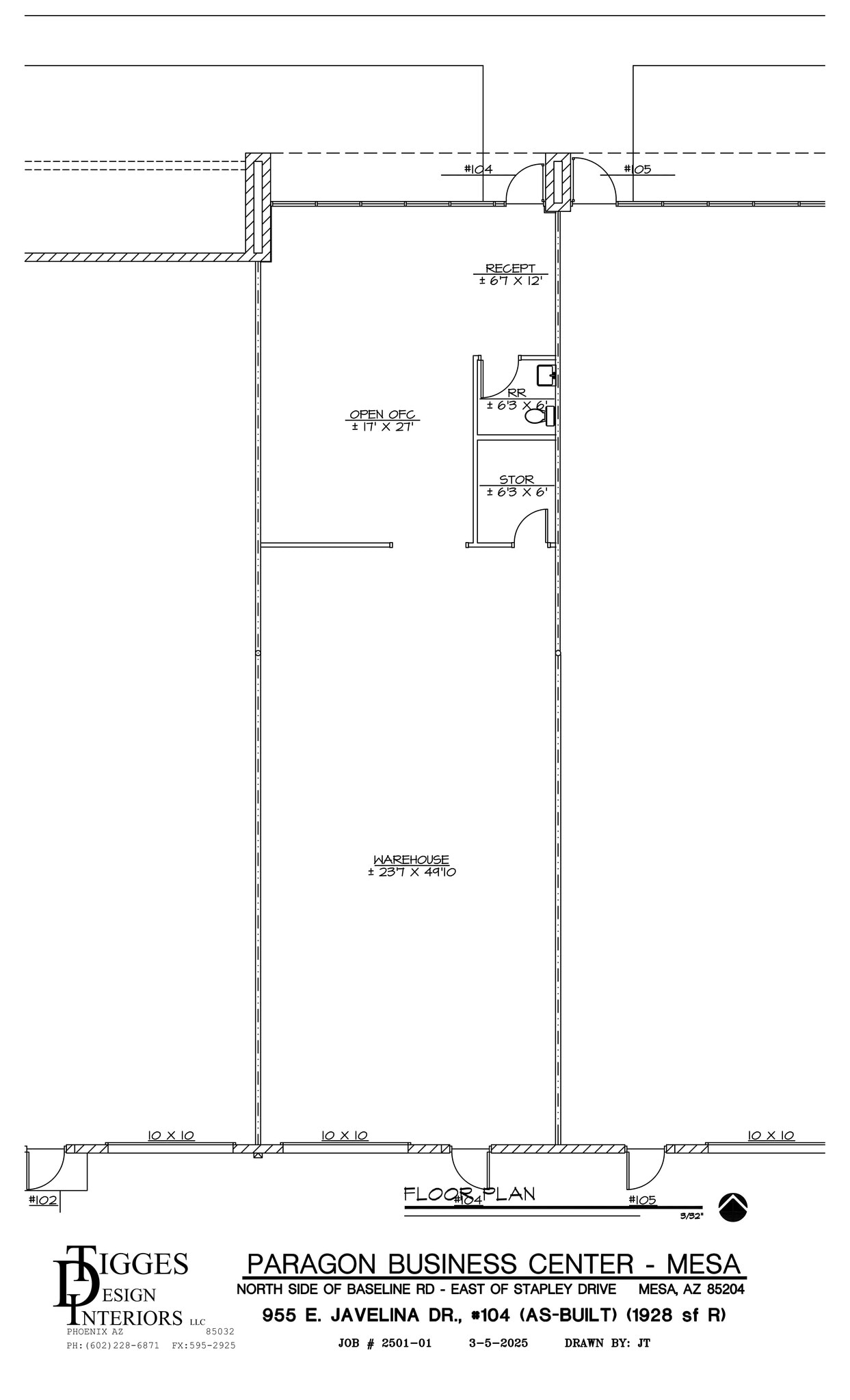 955 E Javelina Ave, Mesa, AZ for lease Site Plan- Image 1 of 1