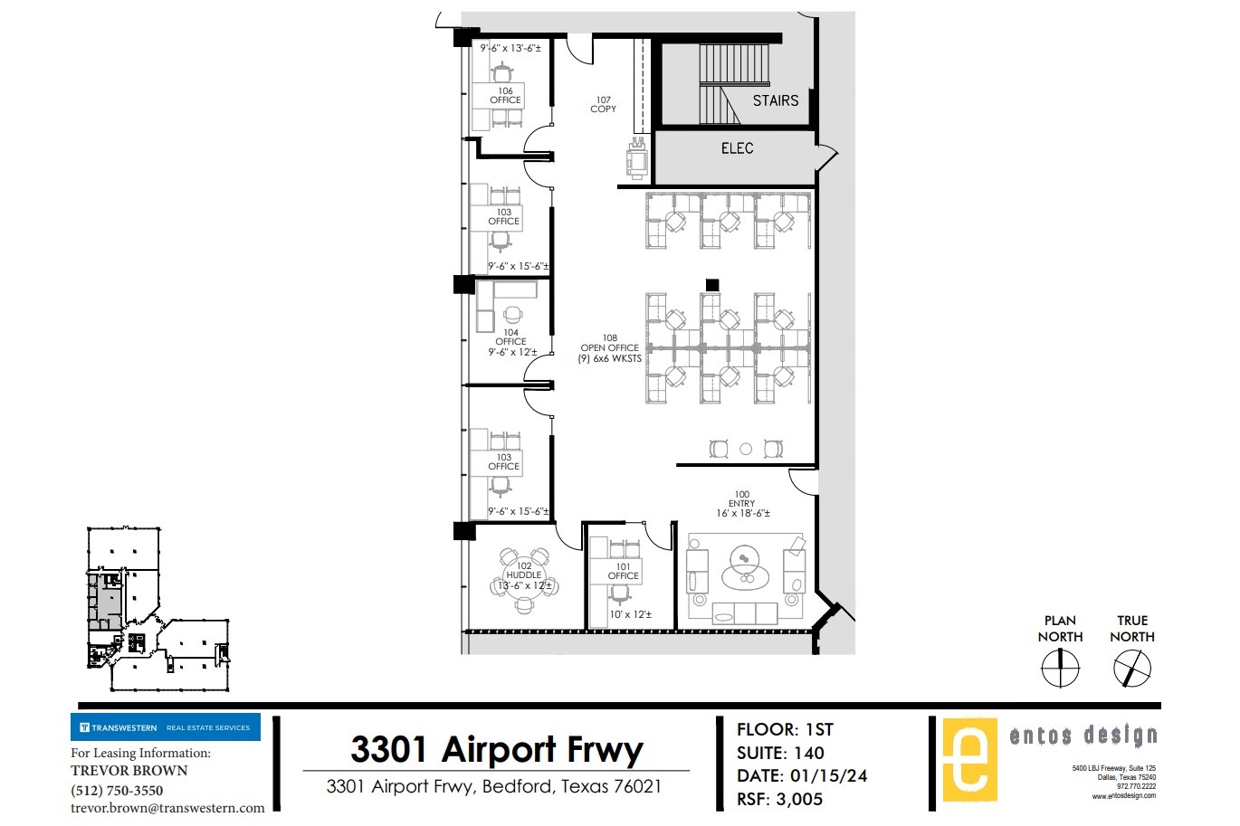 3301 Airport Fwy, Bedford, TX for lease Floor Plan- Image 1 of 2