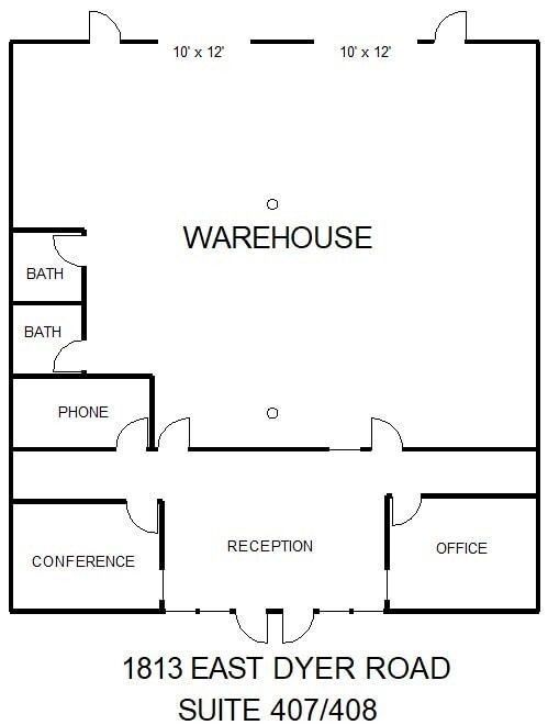1813 E Dyer Rd, Santa Ana, CA for lease Floor Plan- Image 1 of 3