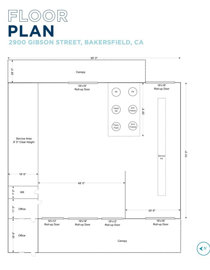 2900 Gibson St, Bakersfield, CA for lease Floor Plan- Image 1 of 1