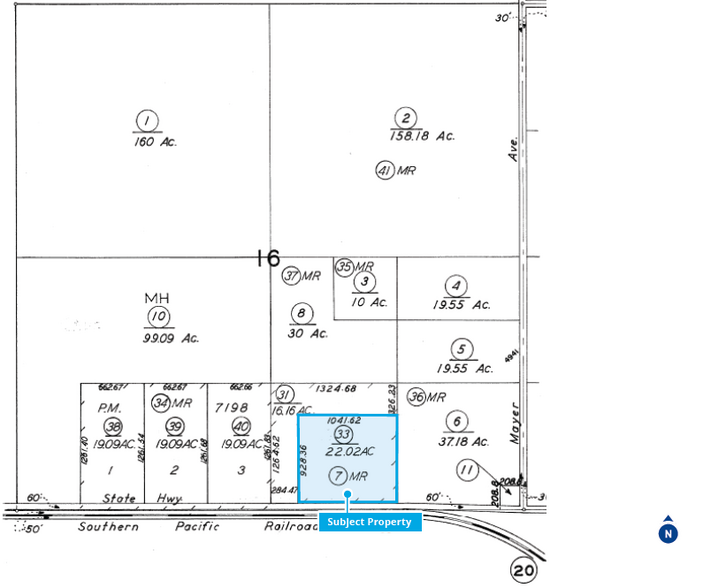 26238 CA-58 Hwy, Bakersfield, CA for sale - Plat Map - Image 3 of 4