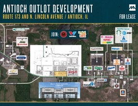Route 173 & N Lincoln Ave, Antioch, IL - AERIAL  map view - Image1