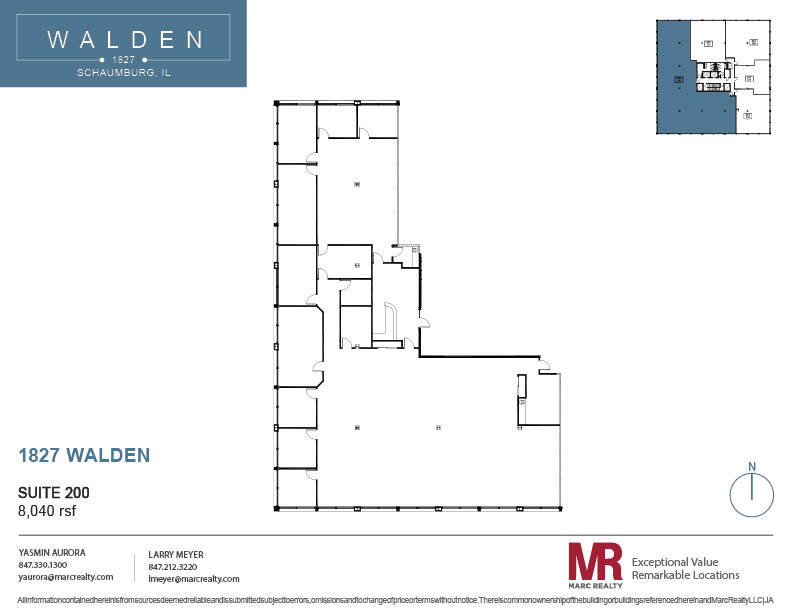 1827 Walden Office Sq, Schaumburg, IL for lease Floor Plan- Image 1 of 11