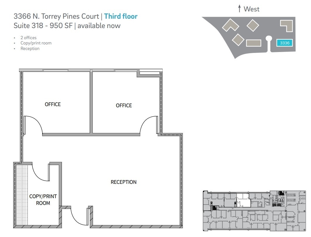 3333 N Torrey Pines Ct, La Jolla, CA for lease Floor Plan- Image 1 of 4