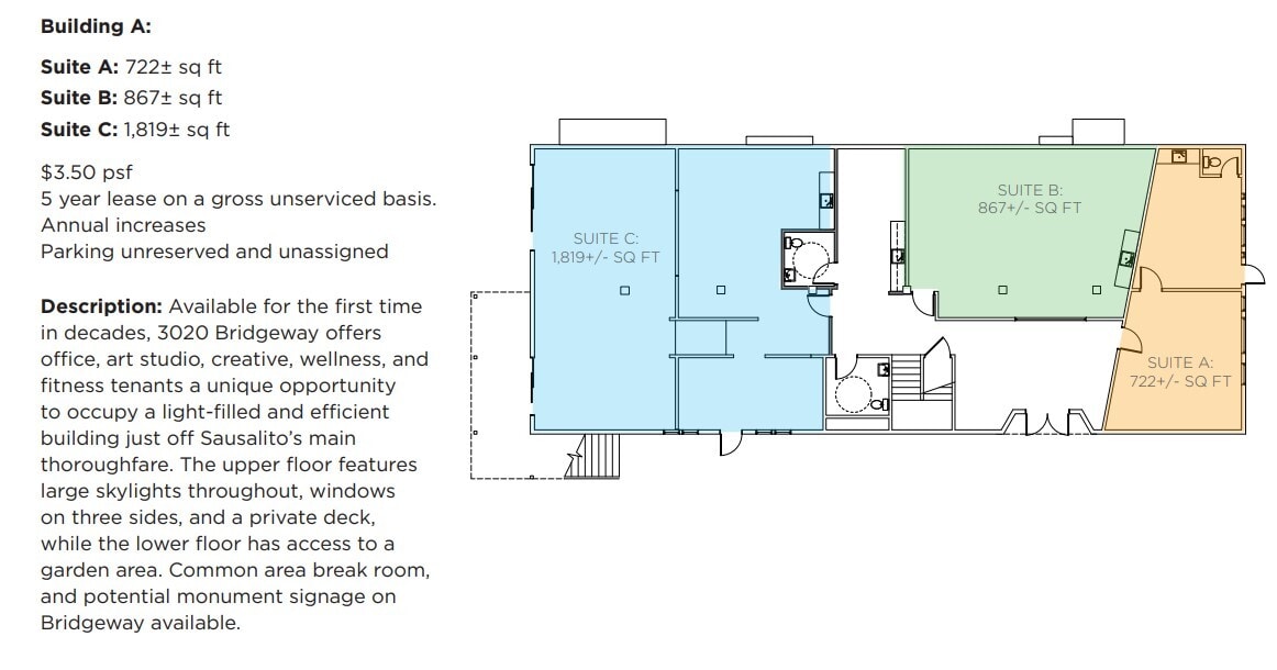 3020 Bridgeway, Sausalito, CA for lease Interior Photo- Image 1 of 1