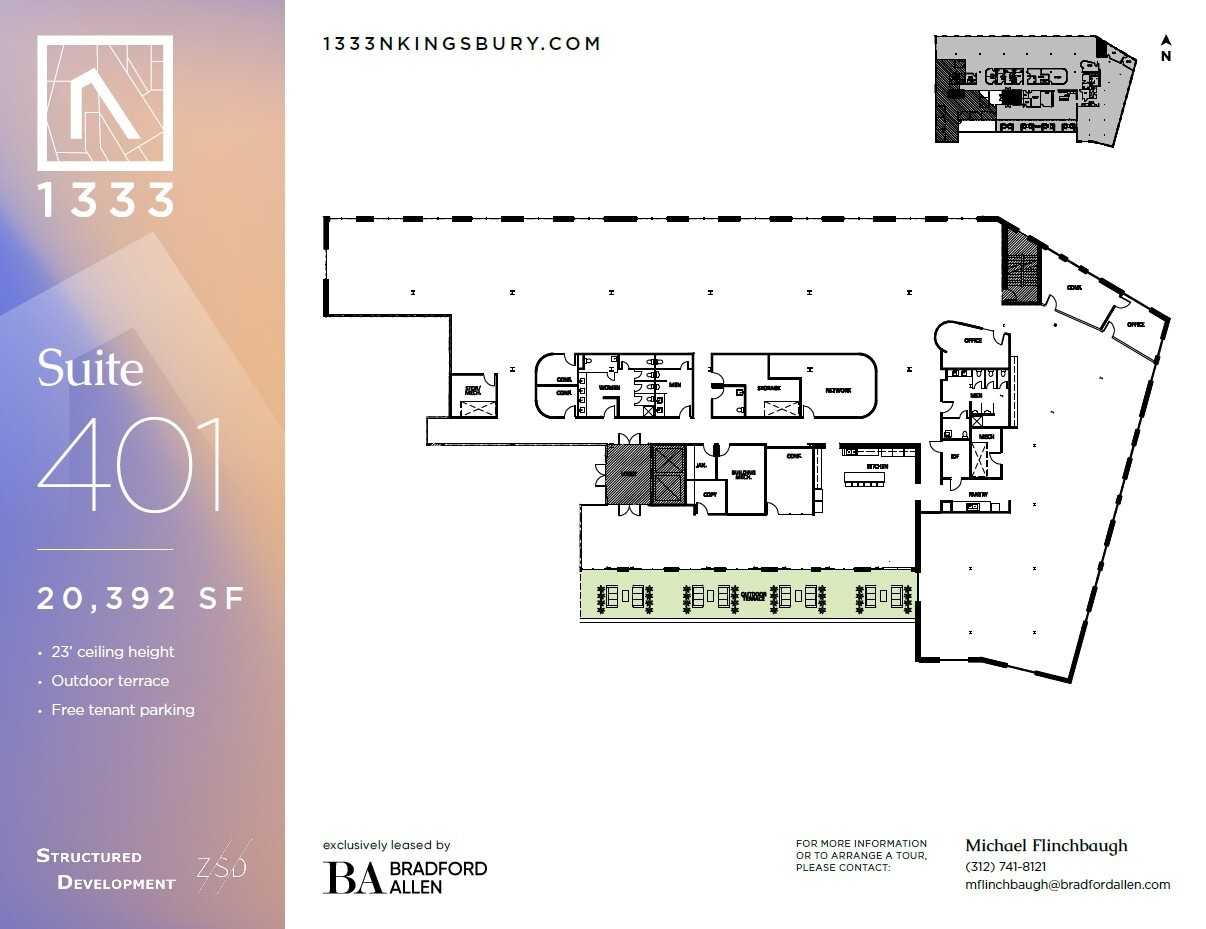 1333 N Kingsbury St, Chicago, IL for lease Floor Plan- Image 1 of 4