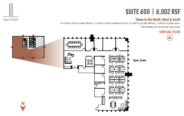 530 B St, San Diego, CA for lease Floor Plan- Image 1 of 1