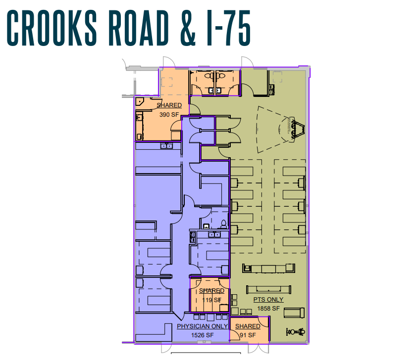5296-5322 Crooks Rd, Troy, MI for lease Floor Plan- Image 1 of 1
