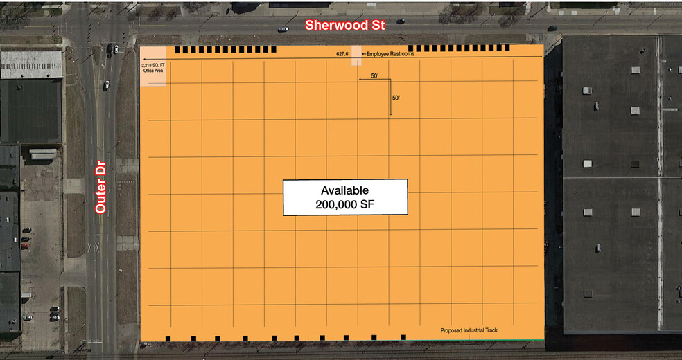 3900 E Outer Dr, Detroit, MI for lease - Site Plan - Image 1 of 2