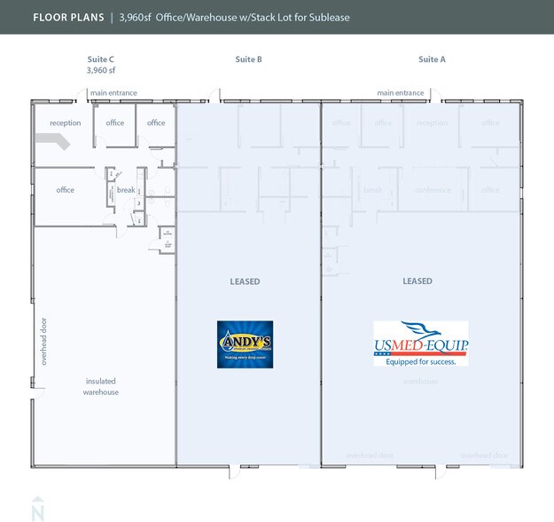 7507 68th St, Lubbock, TX 79407 3,960sf Office/Warehouse Sublease