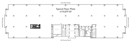 2001 Park Pl, Birmingham, AL for lease Typical Floor Plan- Image 1 of 2