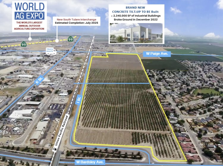 2453 S I St, Tulare, CA for sale - Aerial - Image 2 of 5