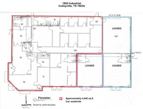 1802 Industrial Blvd, Colleyville, TX for lease Floor Plan- Image 1 of 1