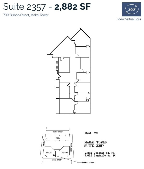 733 Bishop St, Honolulu, HI for lease Floor Plan- Image 1 of 1