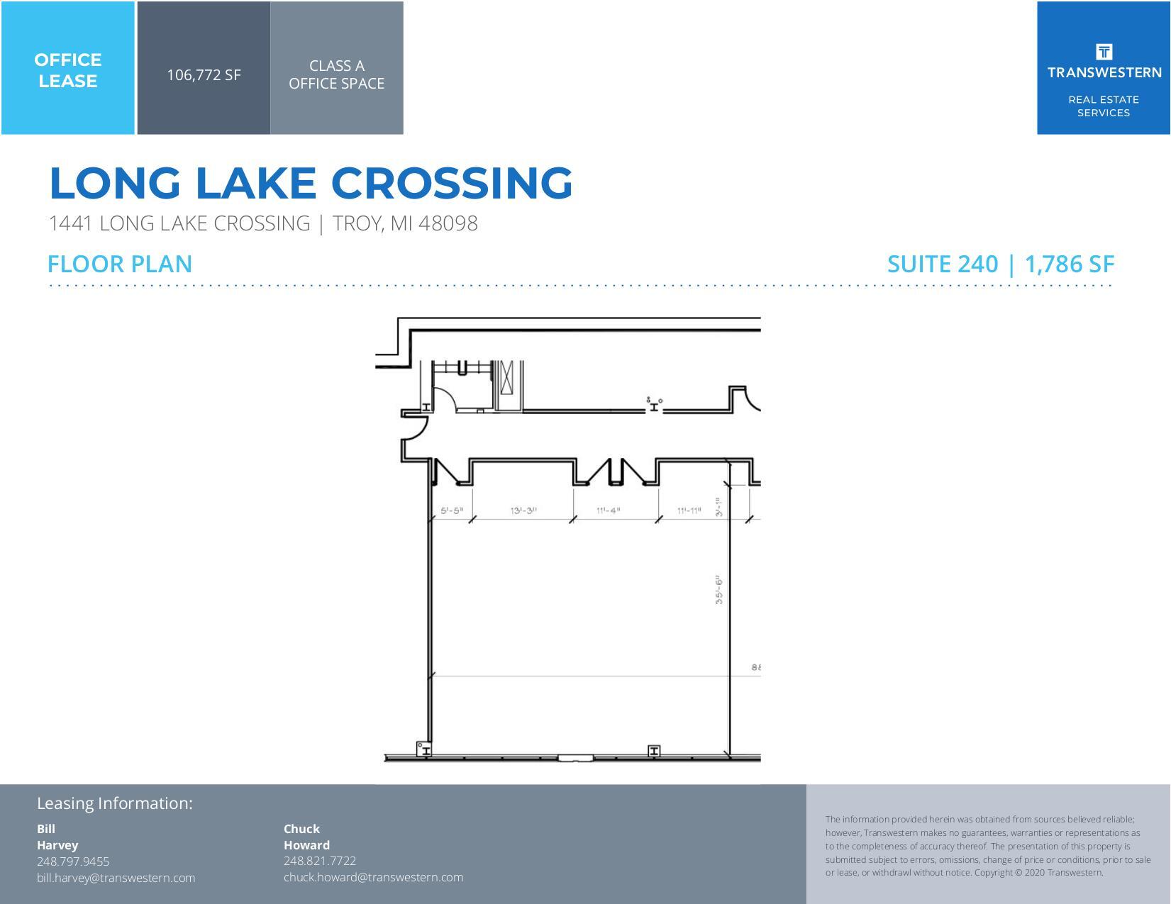 1441 W Long Lake Rd, Troy, MI for lease Floor Plan- Image 1 of 1