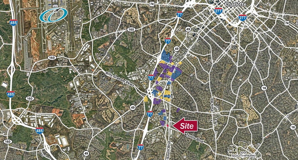 1101 Tyvola Rd, Charlotte, NC for lease - Aerial - Image 3 of 7