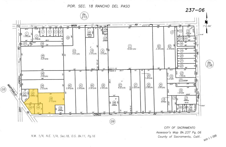 1225-1239 Grace Ave, Sacramento, CA for sale - Plat Map - Image 2 of 2