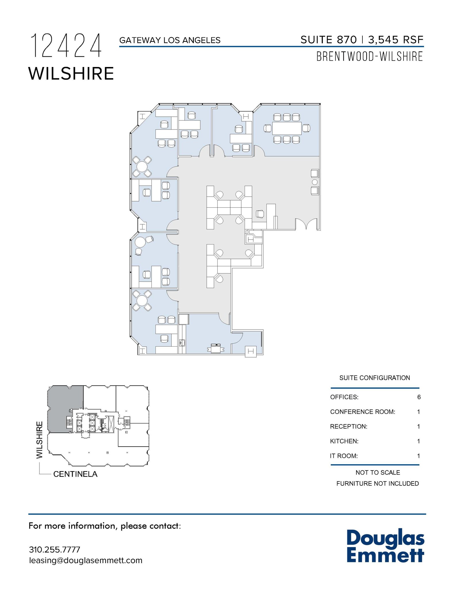 12424 Wilshire Blvd, Los Angeles, CA for lease Floor Plan- Image 1 of 2