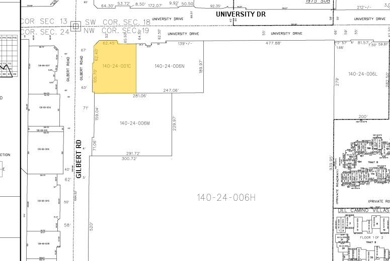 2011 E University Dr, Mesa, AZ for lease - Plat Map - Image 3 of 3