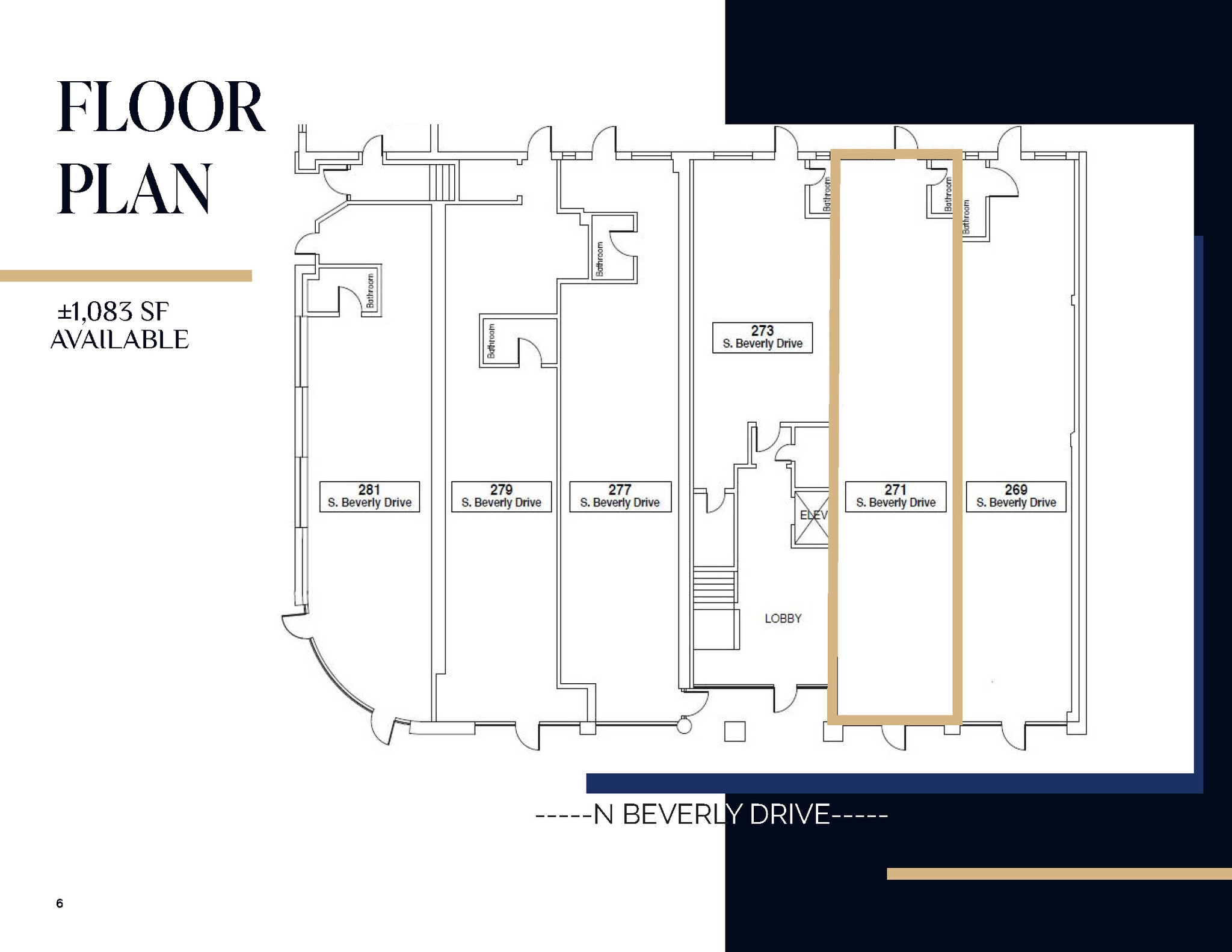 269-281 S Beverly Dr, Beverly Hills, CA for lease Floor Plan- Image 1 of 9